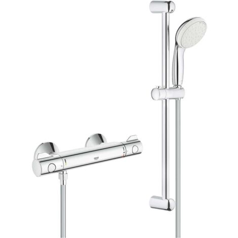 Combiné de douche GROHE Grotherm 800 avec mitigeur thermostatique 2 jets chromé - 34565001