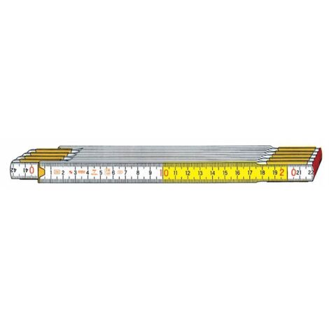 double mA tre blanc jaune Stabila 717W en menuisier en bois refermable