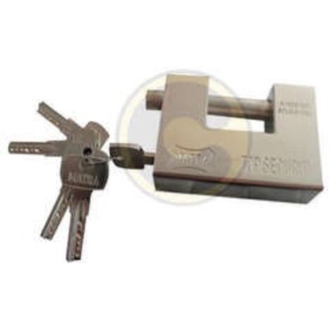 cadenas matra blindA  90 mm en acier avec 5 clA s, arceau trempA
