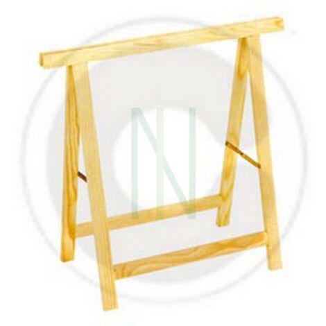 Chevalet en pin maritime 73,5x75 cm – Capacité de charge 400 kg – Charnières et tiges articulées incluses – Pour chantiers et bricolage professionnel – Astigarraga - 5x75h