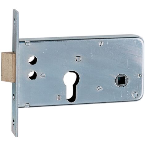 Iseo Serrature – Serrure à mortaiser horizontale 60 mm – Pêne demi-tour et gâche intégrée – Pour profilés de 60 mm – Modèle ISEO 720 SERRATURA INF