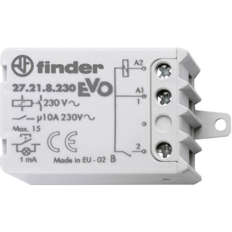 Finder – Télérupteur électromécanique 1 NO (T) 230 V/AC 10 A 2300 VA – Pour montage en boîte d’encastrement – Fiabilité 100%