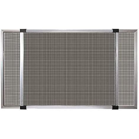 Moustiquaire de fenêtre extensible 50x70 cm – Cadre aluminium – Tissage dense en fibre de verre – Installation facile avec brosse