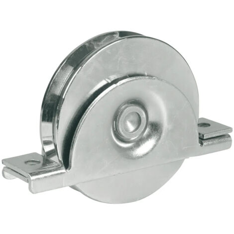 RUOTA CON SUPPORTO INTERNO PER CANCELLI GOLA TONDA  100 mm - Gola Ø 20 mm (1/5)