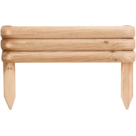 Palissade rectangulaire en bois de pin imprégné 22+22 mm – Dimensions 55x35 cm – Solution esthétique pour délimitation jardin – Wellton Sp.Zo.O.