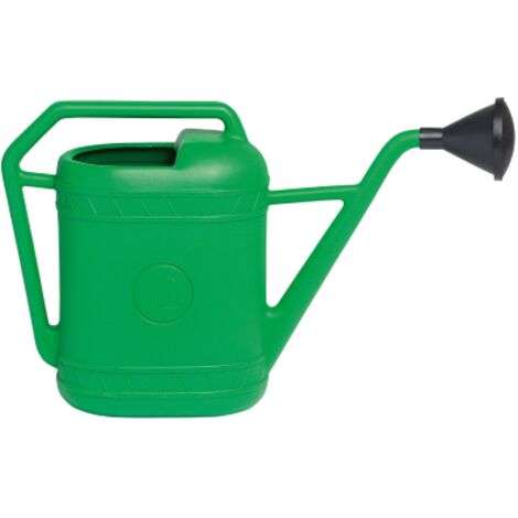 Arrosoir en plastique antichoc vert 12 litres avec douchette pour arroser le jardin et les plantes