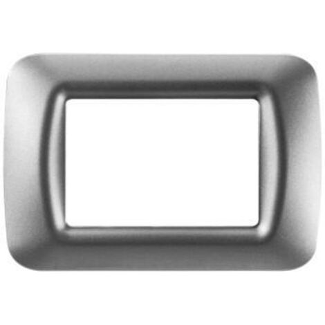 PLACCA COPRINTERRUTTORI IN TITANIO METALLIZZATO 'SYSTEM' 3 posti