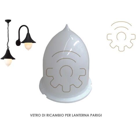 Verre de remplacement pour lanterne Paris