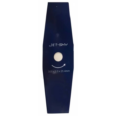 Lame acier 2 dents 305 mm pour de'broussailleuses coupe-herbe