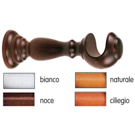 Idroweb – Supporto en bois pour bastoni de 35mm – Lot de 2 – Longueur 10 cm – Pour rideaux et voilages