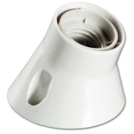 Douille de lampe murale grand e27 base inclinÉe, couleur blanche 71137