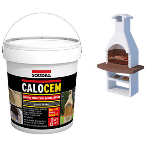 Mastic réfractaire Soudal 2,5 kg blanc résistant à haute température