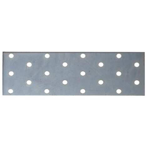Herraje pérgola. Placa rectangular pesante perforada canto recto modelo 2 - talla 50x80 mm / 50 ud