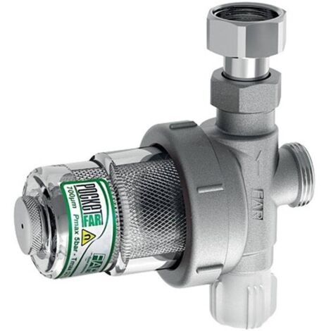 Filtre séparateur de boues chromé sous chaudière pour installations domestiques FAR 2280 3/4"