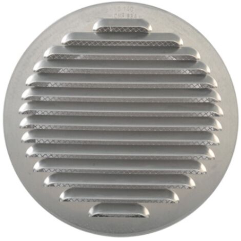 Idroweb – Grille de ventilation aluminium 8 cm – Installation encastrée – Équipée d'un filet de sécurité – Pour aérateurs muraux