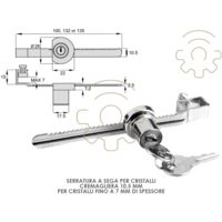 Serrure de scie pour porte-cristaux Cristaux de 10,5 mm d&39A paisseur jusqu&39A 7 mm Serrures en verre de cristal