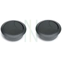 20 pcs buse de cA ble en plastique marron 60 mm pour bureaux