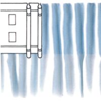 50 mt sangle Riflex 80 mm 2 cordons blancs rideaux rideaux rideaux
