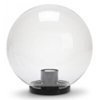 Applique extérieure sphérique transparente Ø 250 mm – Diffuseur en polycarbonate – Indice de protection IP44 – Culot E27 – Max 60W – Lgvshopping
