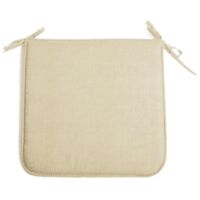 Coussins de chaise Panarea 60% polyester 40% coton 4 pie'ces rembourrage en mousse polyure'thane 39x39x2 cm beige pour jardin exte'rieur
