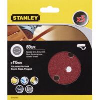 Stanley STA32002 cf 5 dischi da 115 mm a strappo grana 60 per rotorbitali