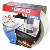 Geko ruban adhe'sif aluminium blanc mt 9x40 mm pour tuyaux hautes tempe'ratures poeles chemine'es