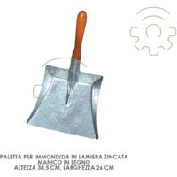 Pelle A ordures tA le galvanisA e 38,5 x 26 cm manche bois