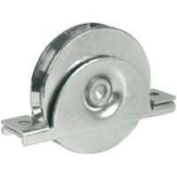 Roue avec Support Intérieur Ø 80mm - 1 Roulement à Bille - Gorge V - IBFM - 393080