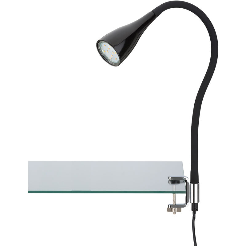 Lampe de lit LED BRILONER LEUCHTEN TUSO, 5 W, 400 lm, IP20, nickel mat,  métal, incl.