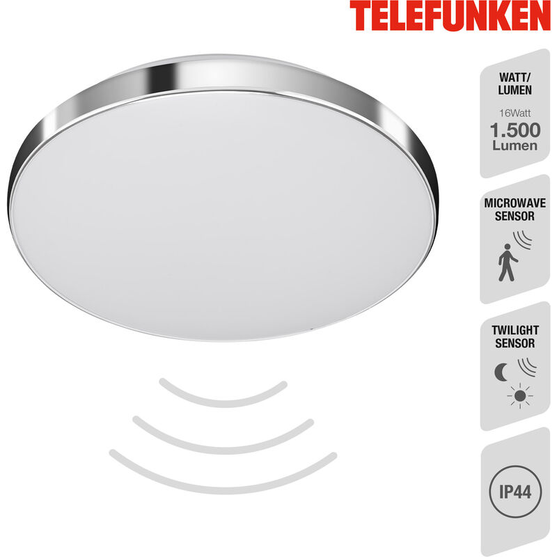 TELEFUNKEN Panneau LED, mémoire, télécommande, RVB, minuterie,  rétroéclairage, noir