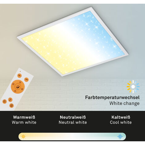 Panneau LED plafonnier CCT à intensité lumineuse variable 36W 3800