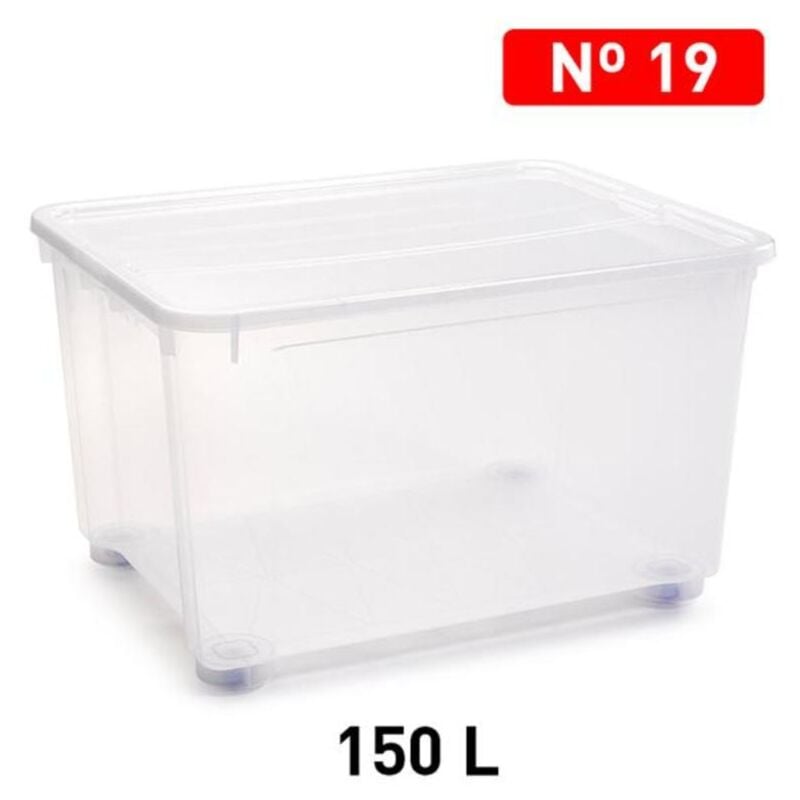 PLASTICFORTE caja plastico n19 150 litros 12130 , Caja plástico n19 150 litros 12130Fabricado en plástico de alta resistenciaPerfecta para guardar su cosasIncluye cierr
