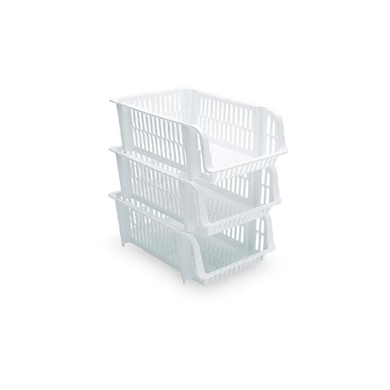 PLASTICFORTE cajon apilable 38x28x15 cm blanco , Cajón apilable 39,5 x 28 x 15 cm. blancoSe vende por unidadesFabricados en plástico de alta resistenciaPerfectos para o