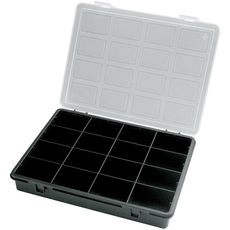 Organizador Plastico 16 Compartimentos 242x188x37 mm. Caja Almacenaje,  Malentin Organizador, Organizador Plastico