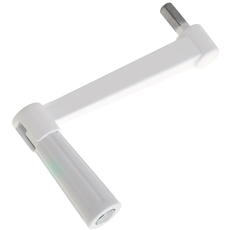Manija de manivela blanca de 12 mm para persiana y persiana enrollable,  brazo de manivela, pasador incluido - Mecanismo para vástago redondo de  persiana rodante manual y motorizado - Fabricación : 