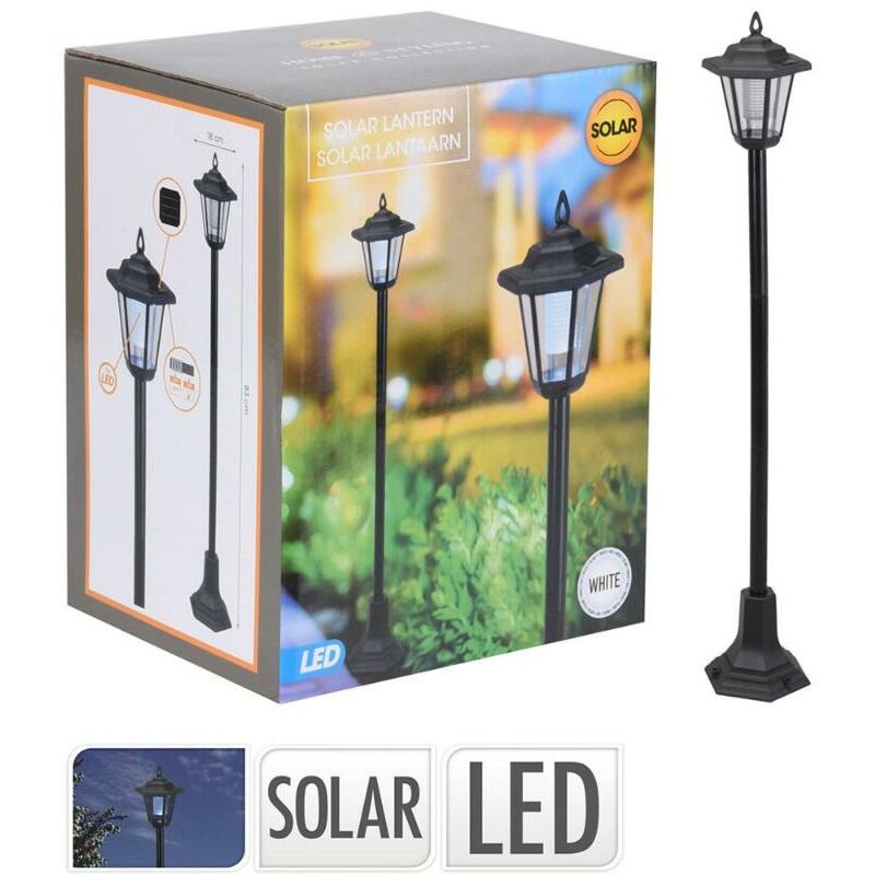 BLUNGI farola solar led 83 cm negra