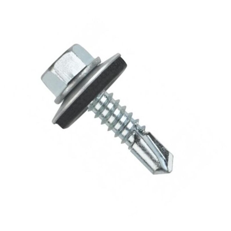 tornillo broca rosca chapa cabeza hexagonal din 7504-k arandela p-16 zincado larg.r/chapa 25mm ø rosca chapa 5.5mm