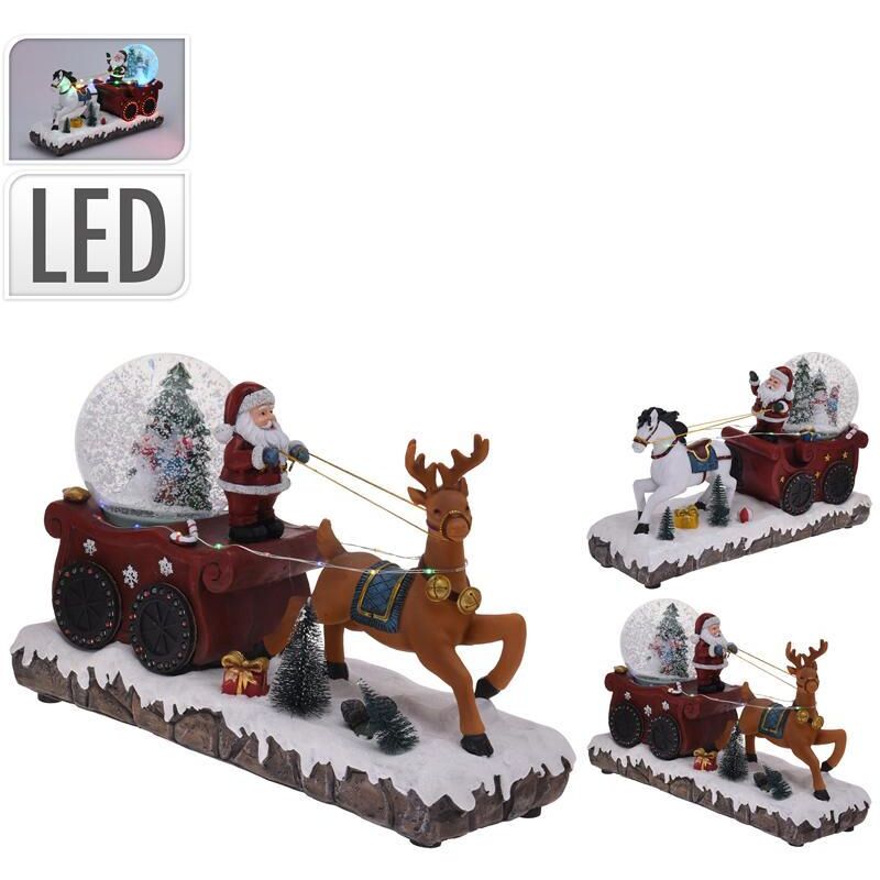 BLUNGI papa noel carro led 31x19 pilas