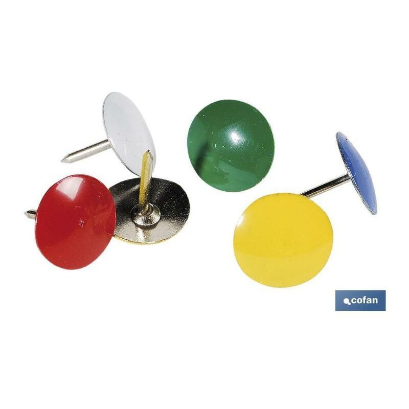 Chinchetas decorativas de Color para tapicería, pasadores de cabeza redonda  plana para sofá, accesorios para muebles, 100 unidades