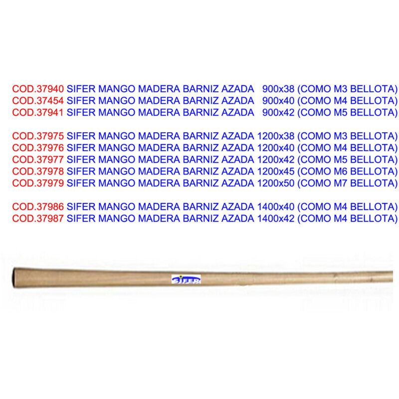Mango Per Zappa Curvo In Legno – 900x40 Mm, Manico Agricolo Resistente