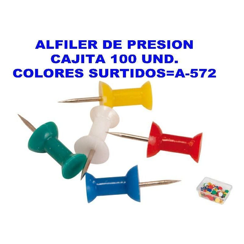 ALFILER 30 MM CABEZA PLASTICO C/40 PIEZAS