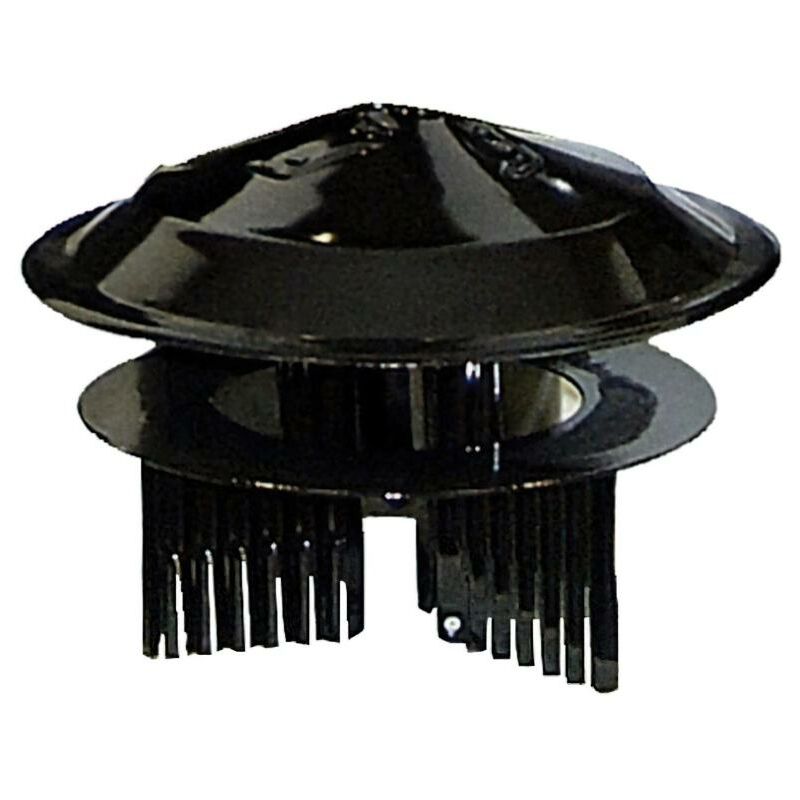 sombrero color negro universal para estufa de ø 80 a ø 150 mm.