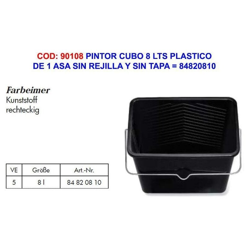 Color Expert 84820810 bandeja para pintura mibricotienda pintor cubo 8 lts plastico 1 asa sin