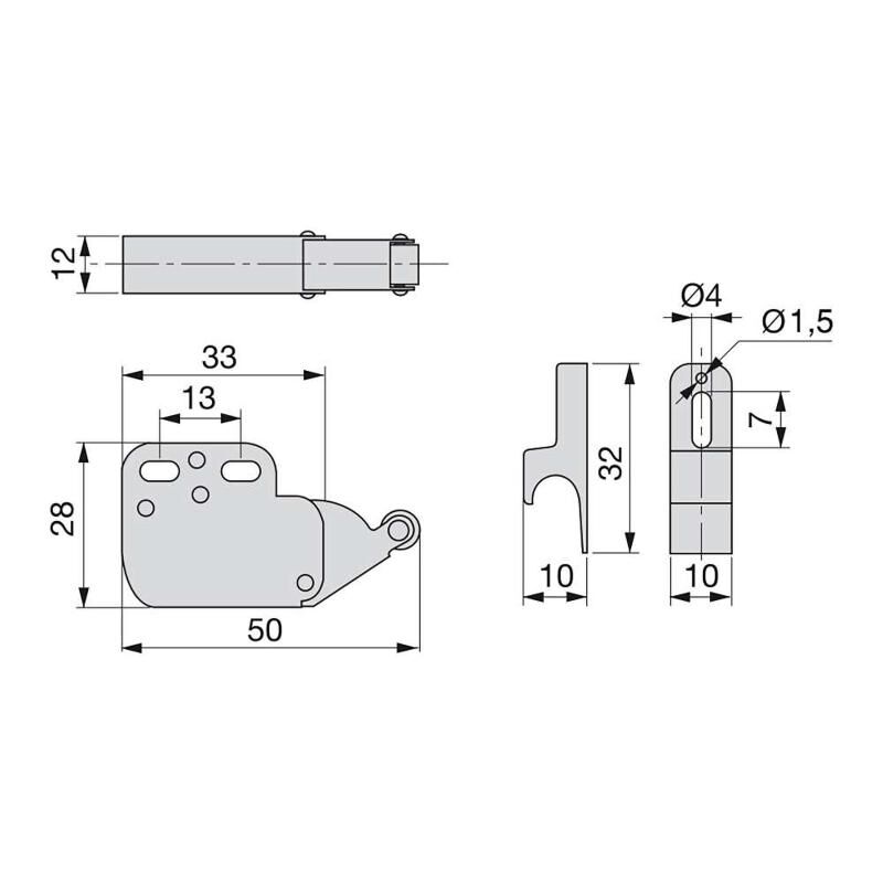 Cierre Iman Para Puerta Armario Presion Magnetica. Pack 2 Piezas Cierr – El  Brico Hogar