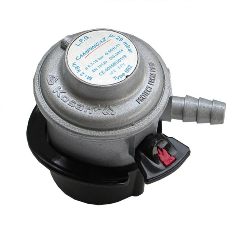 CAMPINGAZ regulador gas valvula seguridad 30 gr , Regulador gas válvula seguridad 30 gramosRegulador de baja presión 30 Gr/cmPara conexión a botellas butano/propano domésti