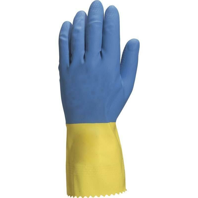 MIBRICOPLUS guante 2 capas latex flocado bicolor talla s-xl t/guante talla s-7