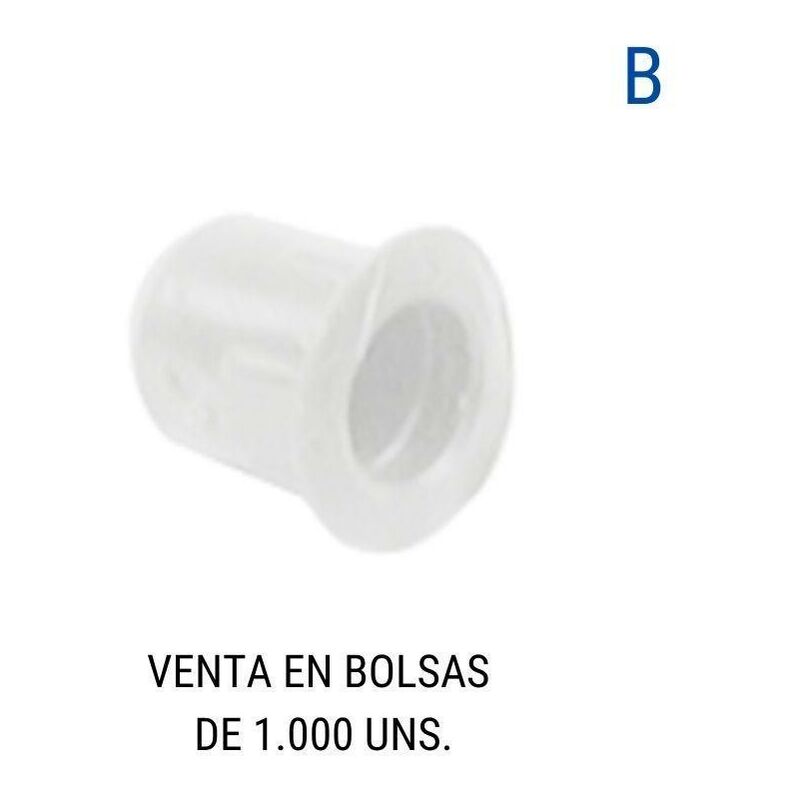 MIBRICOPLUS casquillo estante tunez blanco (1.000u)