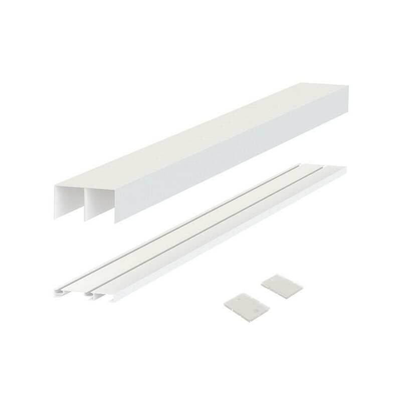 MIBRICOPLUS kit guia berna lacado blanco 2m. a75 para puerta sp10/16.