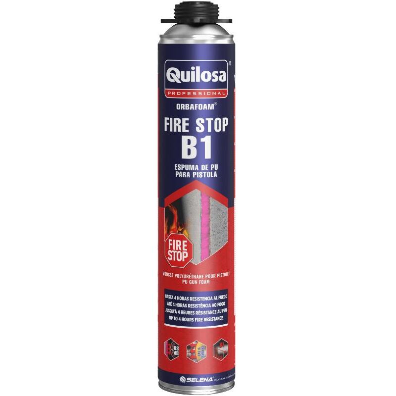 Quilosa T038406 Orbafoam firestop b1 pistola espuma poliuretano ignifuga stop rf240 750cc. resistente aluminio fuego mibricoplus 750 38406