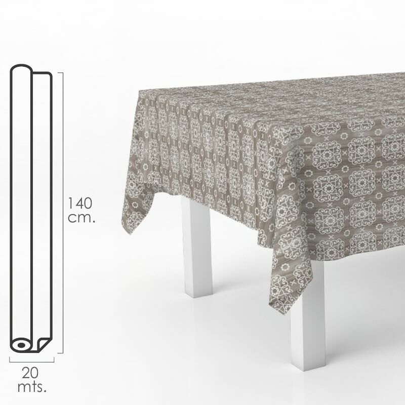 Mantel Hule Rectangular estampado madera. impermeable antimanchas pvc 140 cm. x 20 metros. rollo recortable. interior